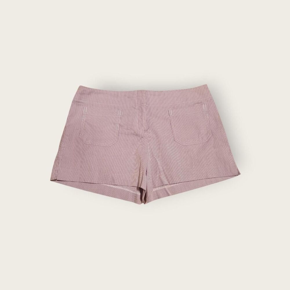 Vintage Y2k Express red striped low rise lace up back detail mini shorts